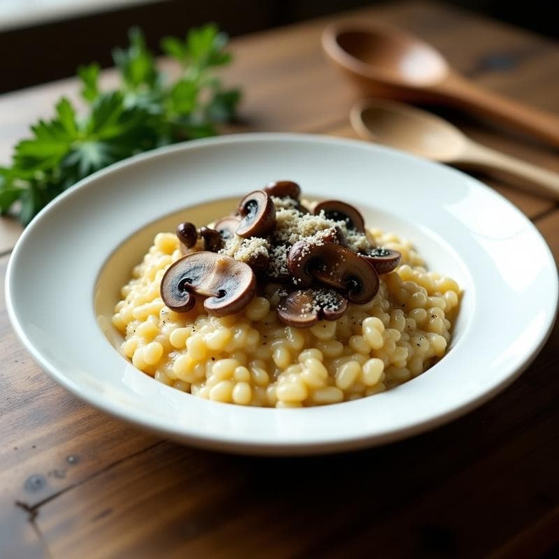 Risotto de Hongos Trufados: Receta en Thermomix con Aroma Intenso en 25 Minutos
