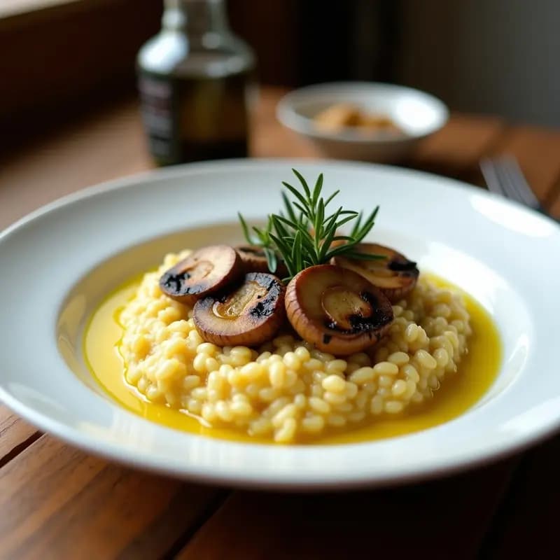 Risolto alla Milanese con Champiñones Portobello: Receta Italiana Vegana y Gourmet