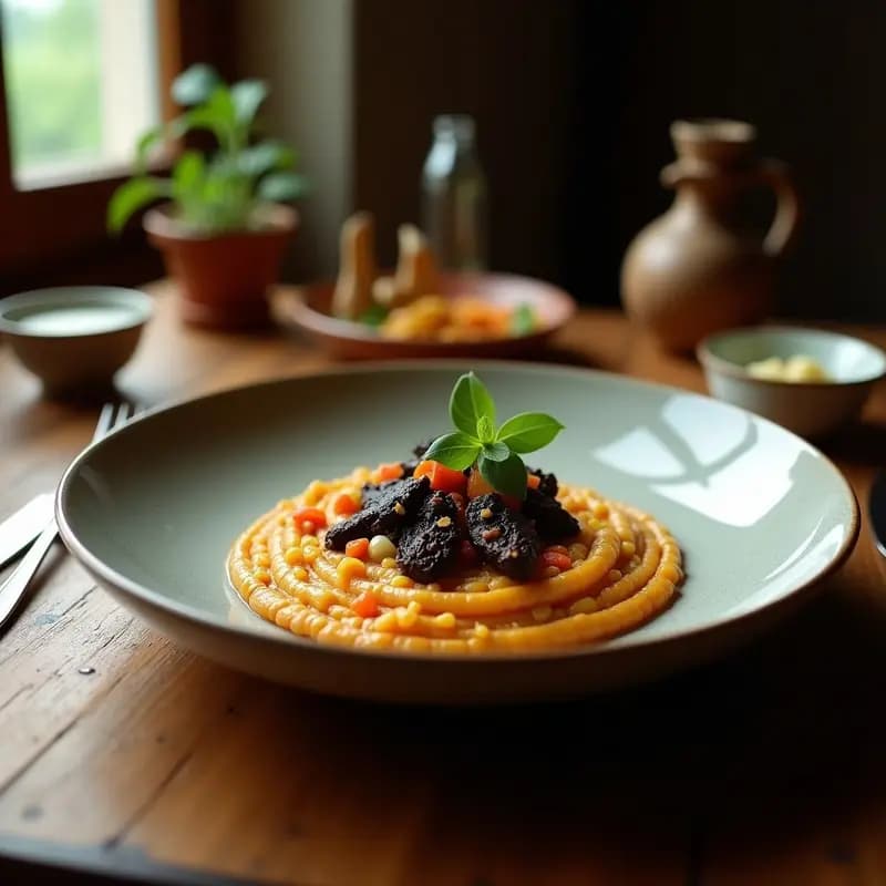 Risotto Negro con Calabacín: Receta de Olla Lenta con Toque Gourmet en 1 Hora