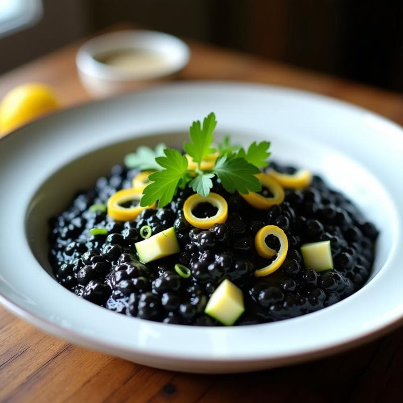 Risotto Negro con Calabacines: Receta en Thermomix Fácil y Cremosa