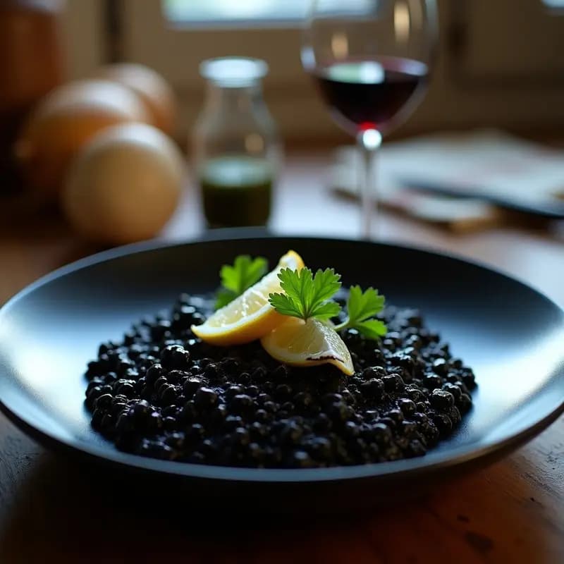 Risotto Negro de Calafior: Receta Vegana y Sin Gluten con Toque de Mar