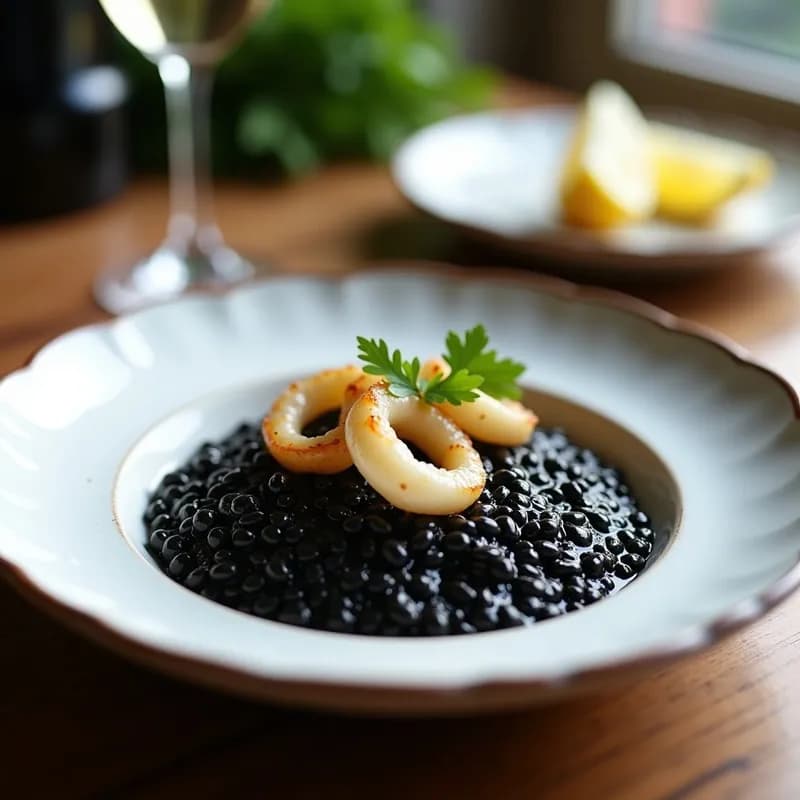 Risotto Negro con Calzones de Mar: Receta Auténtica en Thermomix en 25 Minutos