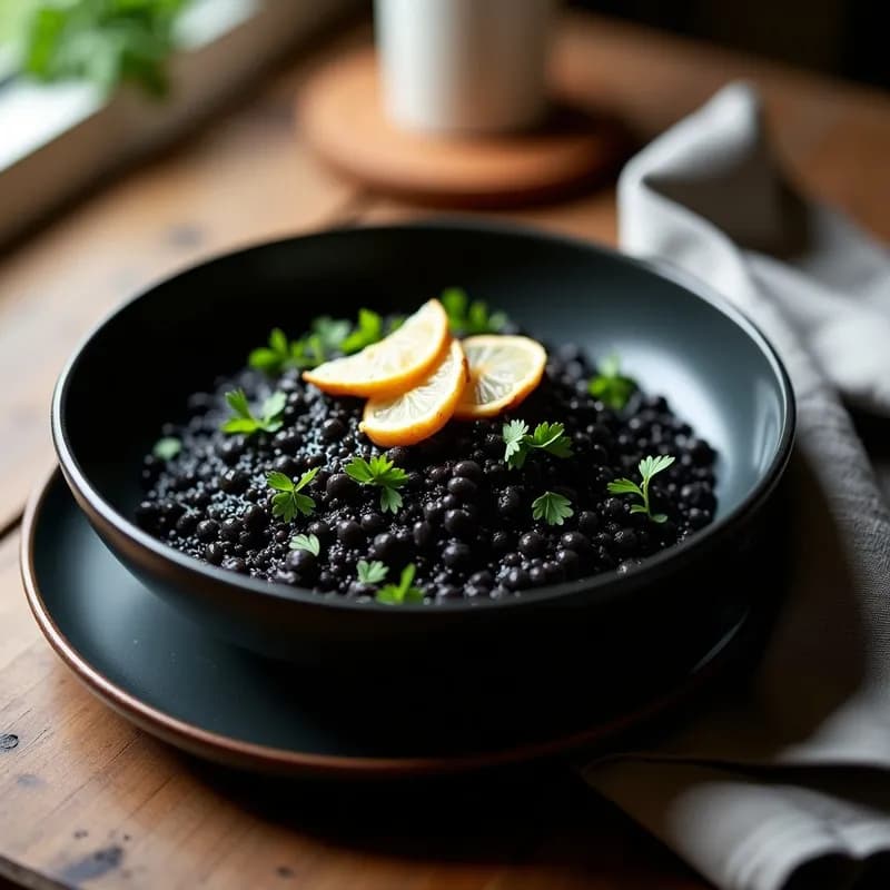 Risotto Negro con Tinta de Sepia: Receta Auténtica en 30 Minutos con Toque Gourmet