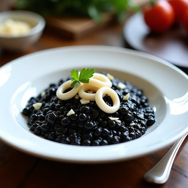 Risotto Negro: Receta en Ollas Superpuestas con Toque Costero y Sin Esfuerzo