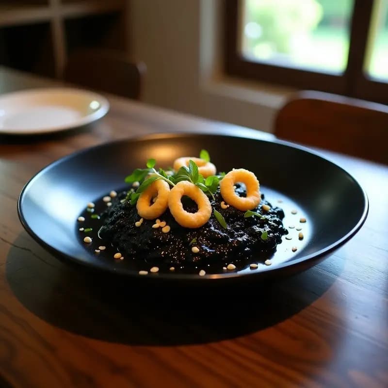 Risotto Negro de Tres Tintas: Receta Gourmet con Sepia, Calamar y Chipirones en 30 Minutos