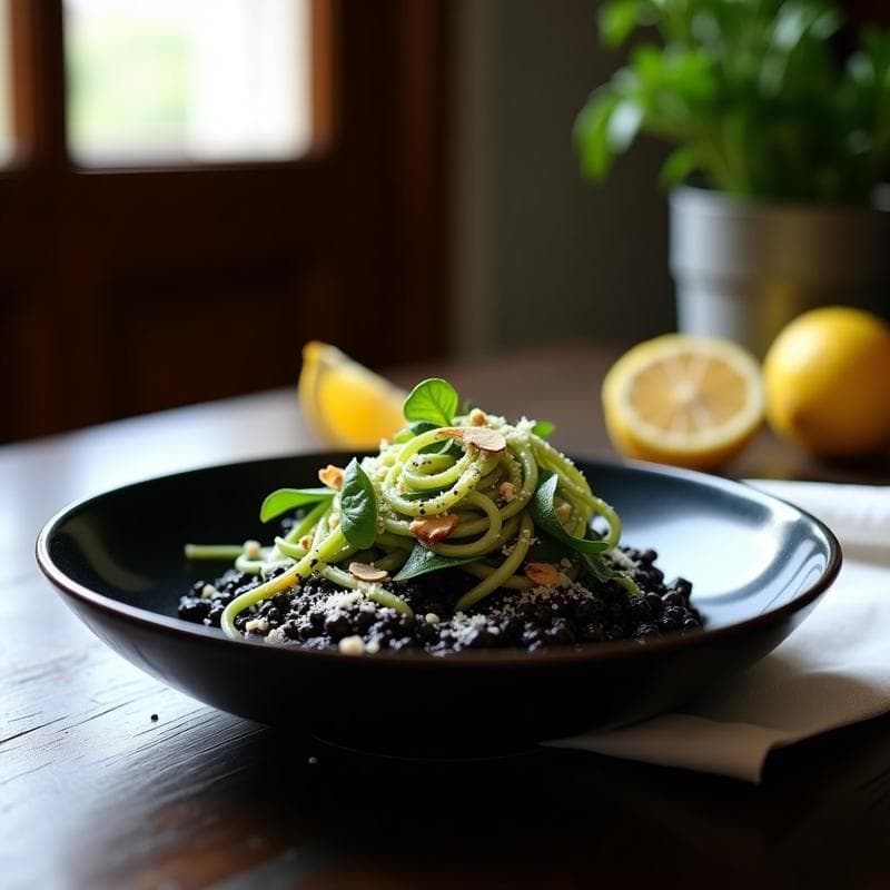 Risotto Negro con Verduras Marinas: Receta Gourmet en 30 Minutos con Toque Costero