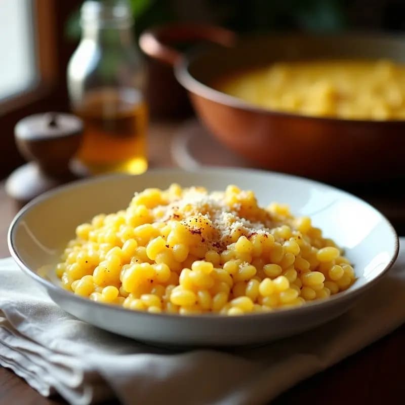 Risotto de Nútrical y Azafrán: Receta Italiana Keto con Toque Dorado en 20 Minutos