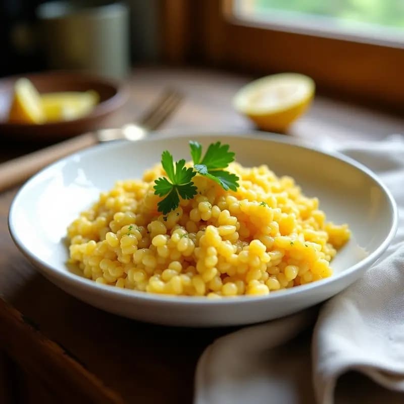 Risotto de Quinoa y Azafrán: Receta Española Keto con Toque de Limón
