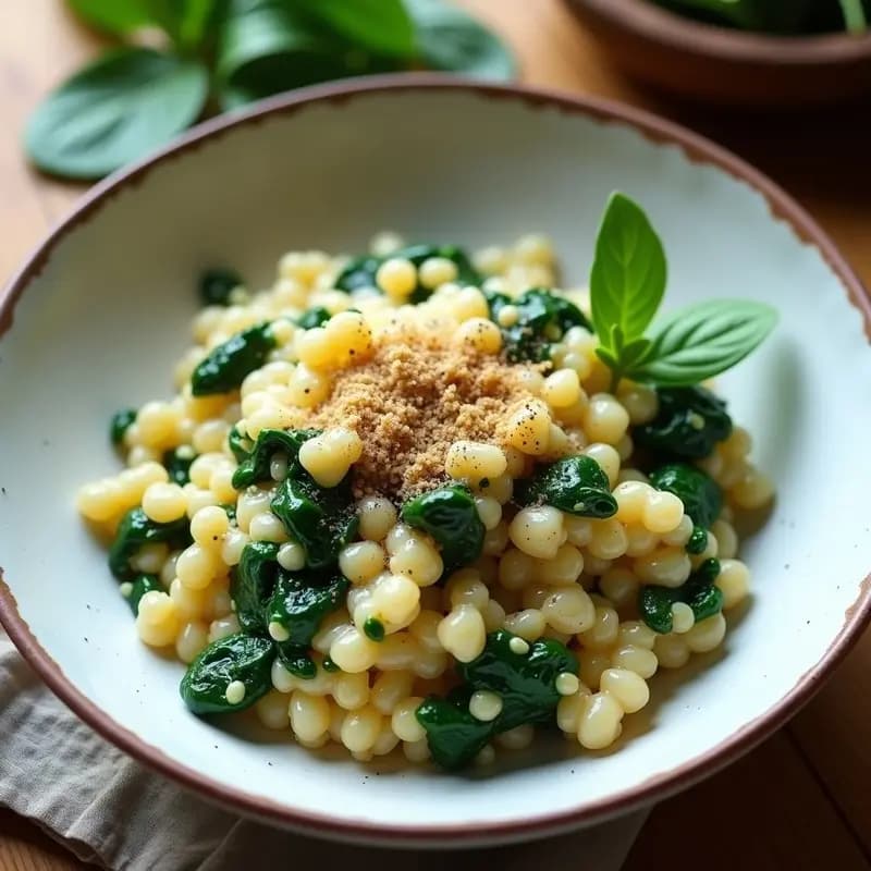 Risotto de Quinoa y Espinacas: Receta Vegana en 25 Minutos con Alto Contenido en Hierro