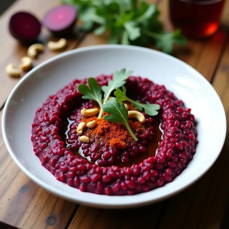 Risotto de Remolacha Ahumada: Receta Vegana en Airfryer con Toque a Leña