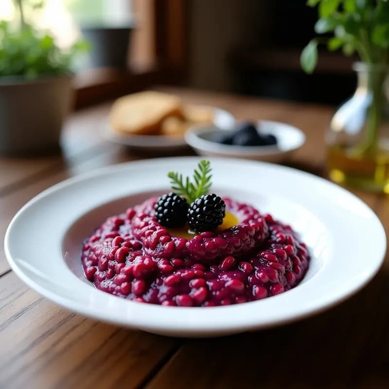 Risotto de Remolacha y Arándanos Negros: Receta Vegana y Alta en Antioxidantes