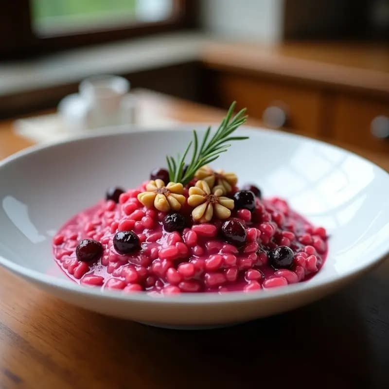 Risotto de Remolacha y Arándanos: Receta Cremosa con Toque Dulce y Nutritivo