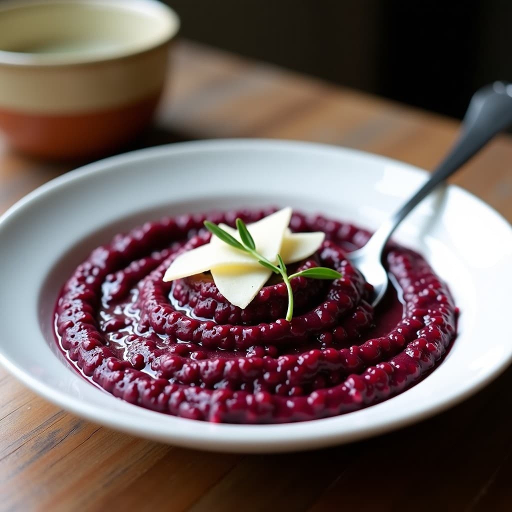 Risotto de Remolacha y Arroz Negro: Receta en Thermomix con Sabor Terroso y Visual Impactante