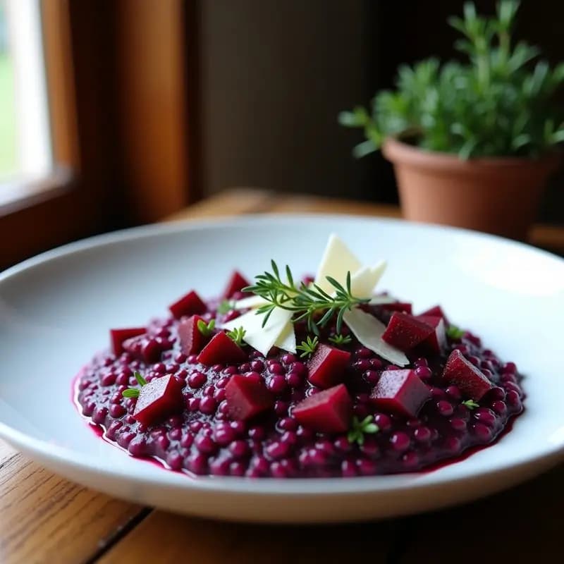 Risotto de Remolacha y Arroz Negro: Receta Umami Fácil en 30 Minutos