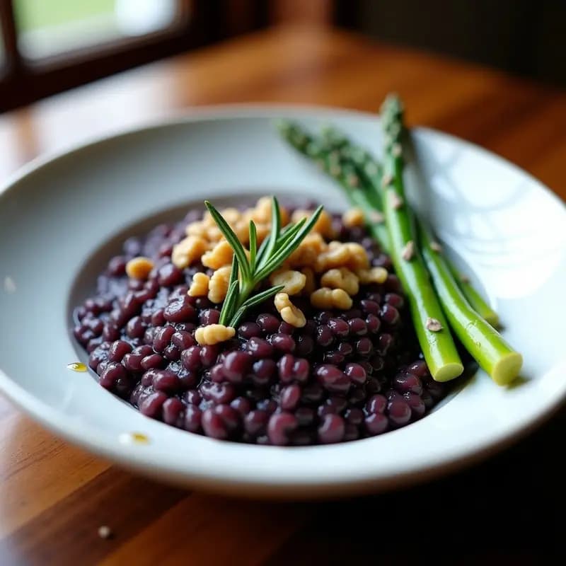 Risotto de Remolacha y Arroz Negro Vegano: Receta Alta en Hierro y Sin Lácteos