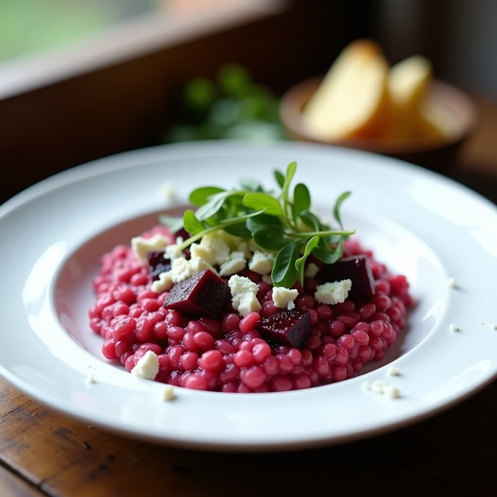 Risotto de Remolacha y Blue Cheese: Receta Italiana Gourmet en Thermomix Sin Lactosa