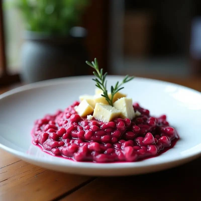 Risotto de Remolacha y Queso Cabral: Receta Creamosa en 20 Minutos con Toque Portugués
