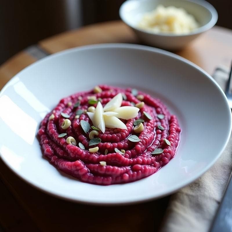 Risotto de Remolacha y Queso Cabrales: Receta en Thermomix con Toque Azul Intenso