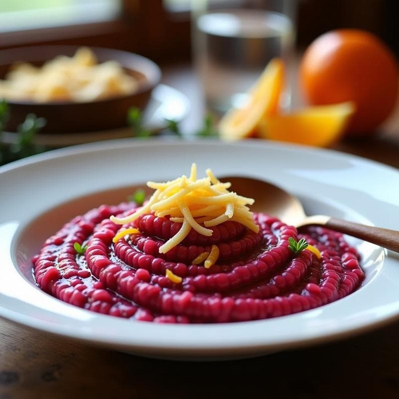 Risotto de Remolacha y Naranja: Receta en Olla a Presión Ultracremosa y Cítrica