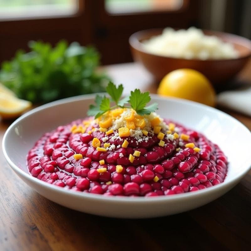 Risotto de Remolacha y Cítricos: Receta en Olla Rápida con Toque Vibrante y Cremoso