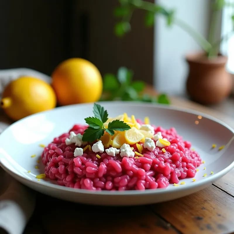 Risotto de Remolacha y Cítricos: Receta en Airfryer Sin Remover y Alta en Fibra