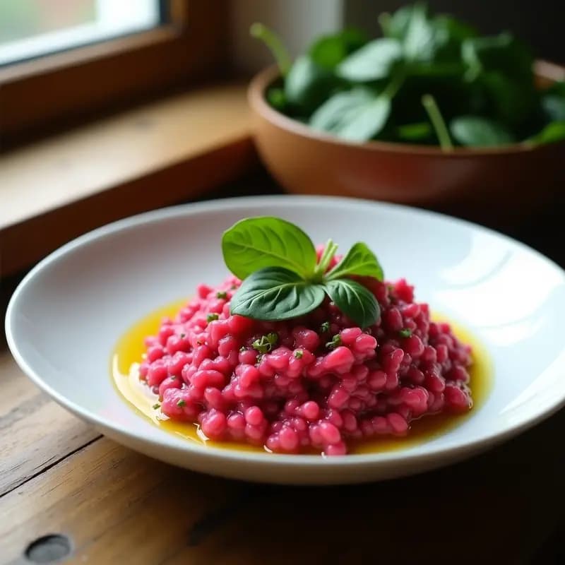 Risotto de Remolacha y Cúrcuma: Receta Vibrante en Olla Lenta con Toque Antiinflamatorio