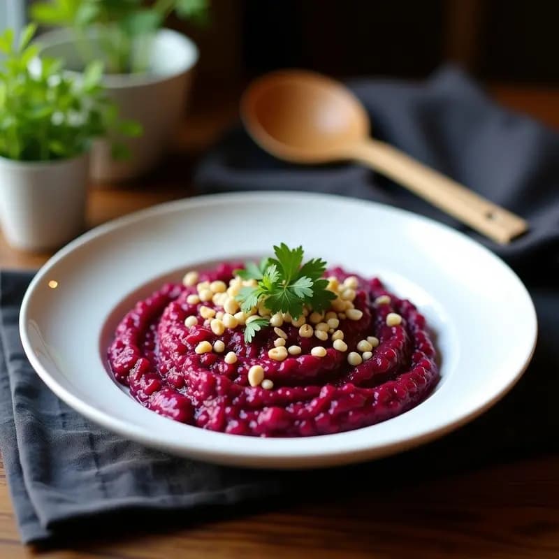 Risotto de Remolacha y Curry: Receta en Olla Lenta con Sabor Profundo en 4 Horas