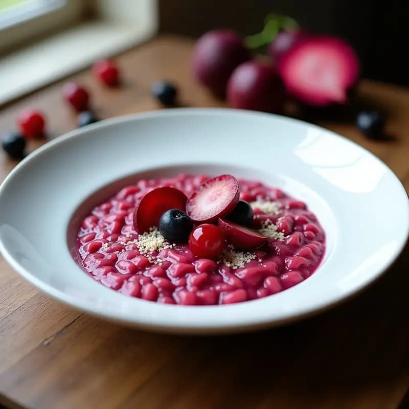 Risotto de Remolacha y Goi Berri: Receta en Olla Rápida con Toque Vasco
