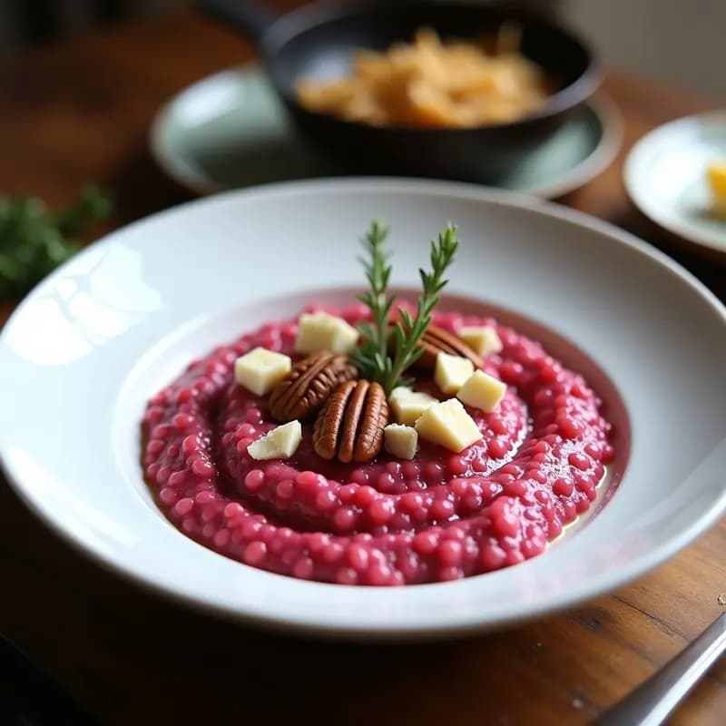 Risotto de Remolacha y Gorgonzola: Platos Italianos Cremosos y Sin Gluten