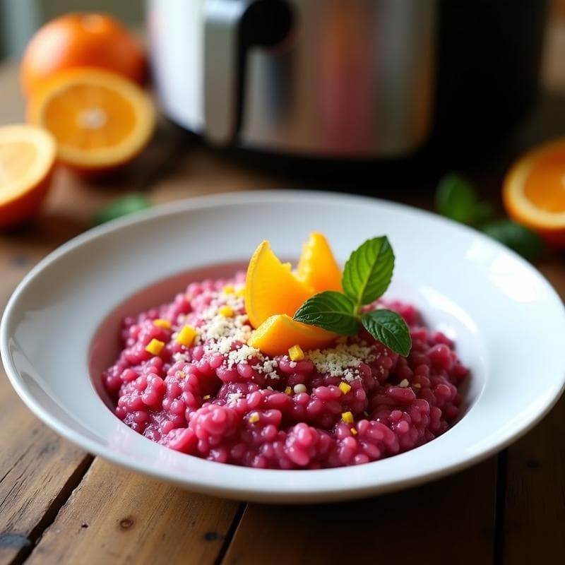 Risotto de Remolacha y Naranja: Receta en Airfryer Ultra Cremosa y Sin Remover