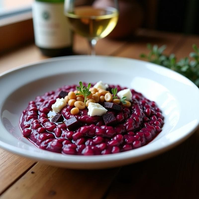 Risotto de Remolacha Negra con Queso de Cabra: Receta Gourmet en 30 Minutos y Sin Lactosa