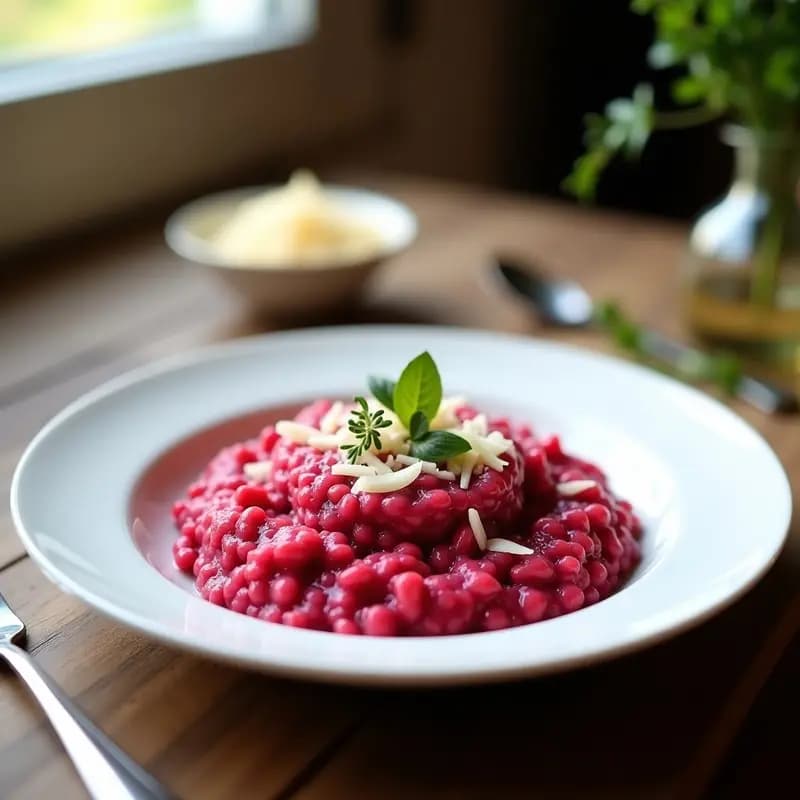 Risotto de Remolacha y Parmesano: Receta Vegetariana Cremosa y Nutritiva