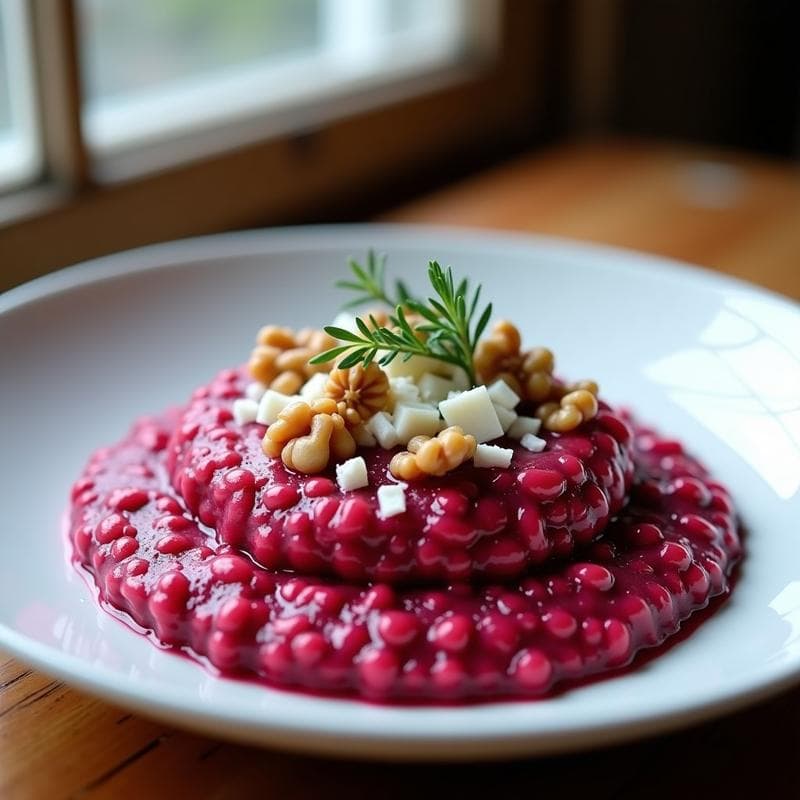 Risotto de Remolacha y Queso de Cabra: Receta Express en 20 Minutos con Textura Perfecta