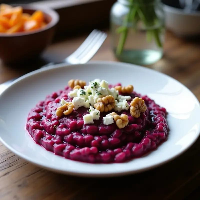 Risotto de Remolacha y Queso Azul: Receta en Horno para Ahorrar Tiempo