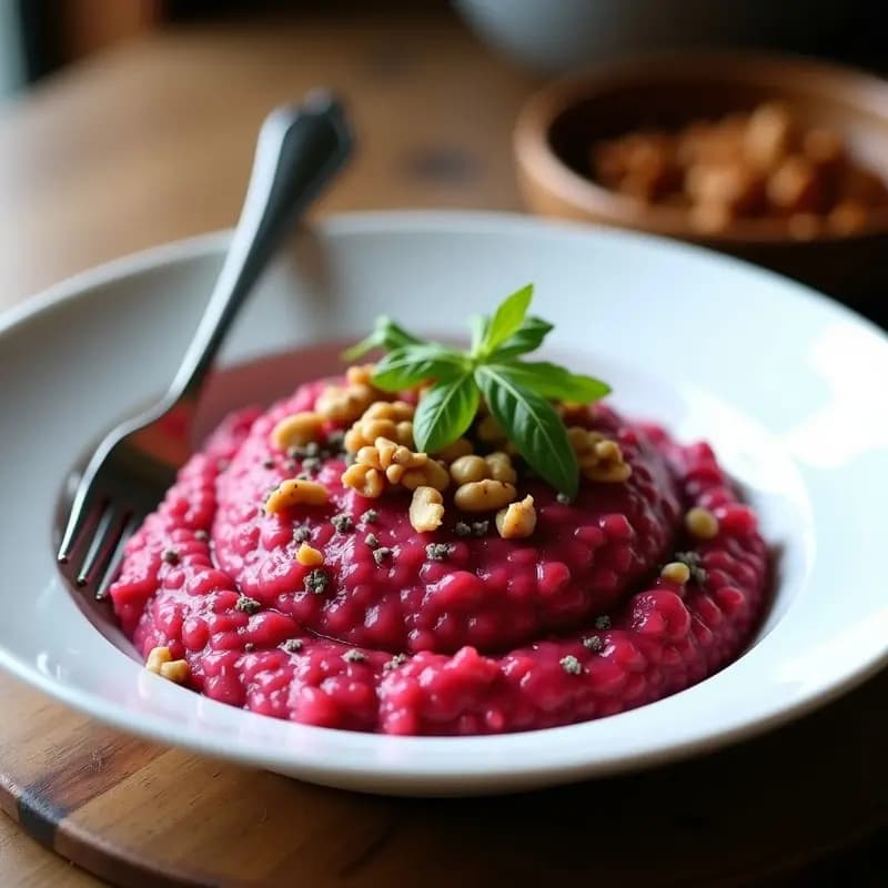 Risotto de Remolacha Quebrada Sin Arroz: Receta Keto Alta en Proteína y Baja en Carbohidratos