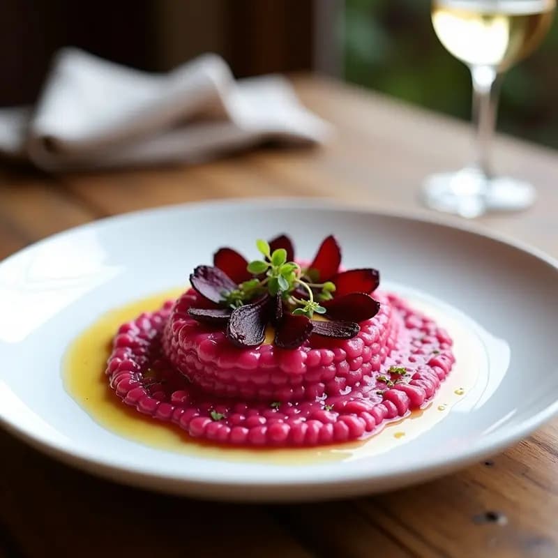 Risotto de Remolacha Crujiente: Receta Italiana con Toque Moderno en 30 Minutos