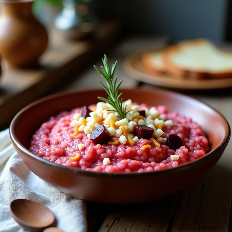 Risotto de Remolacha y Queso de Cabaña: Receta Argentina en Olla Lenta sin Gluten