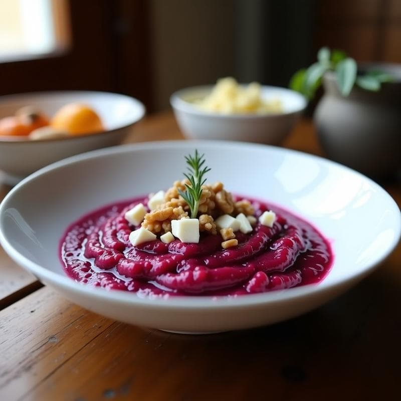 Risotto de Remolacha y Queso de Cabra: Receta Vaticana Sin Lácteos en Thermomix