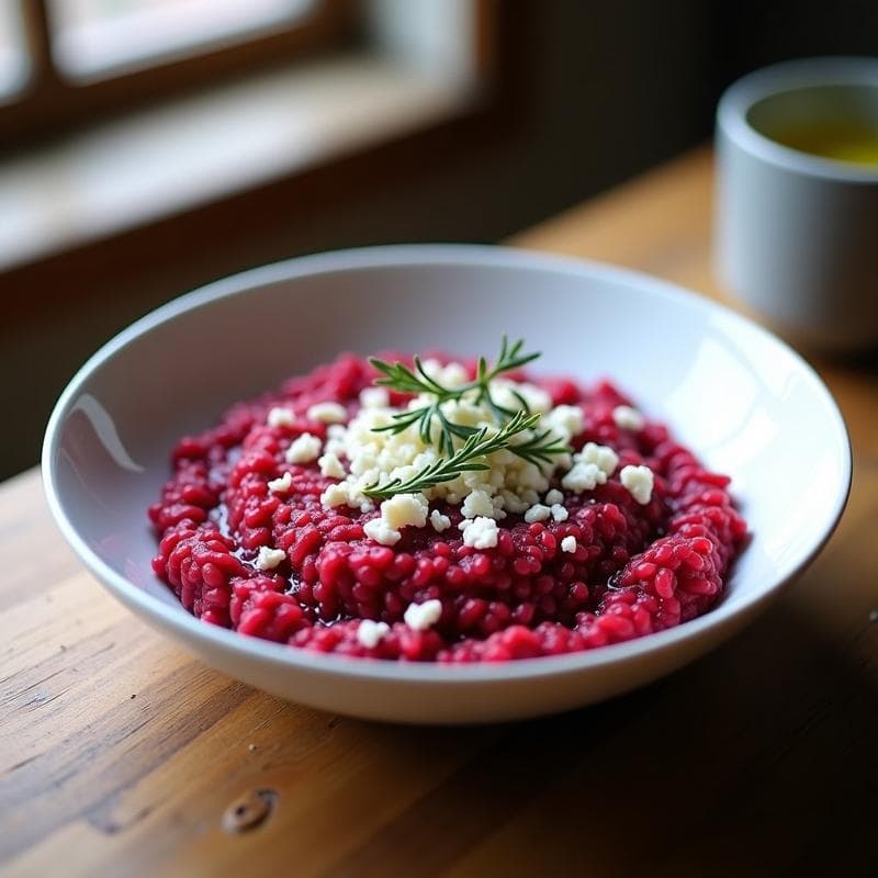 Risotto de Remolacha y Quinoa en Airfryer: Receta Rápida y Sin Gluten con Toque Terroso