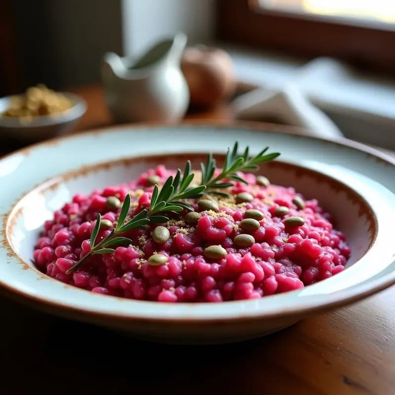 Risotto de Remolacha Vegano al Horno: Receta Fácil y Sin Lactosa con Toque Terroso