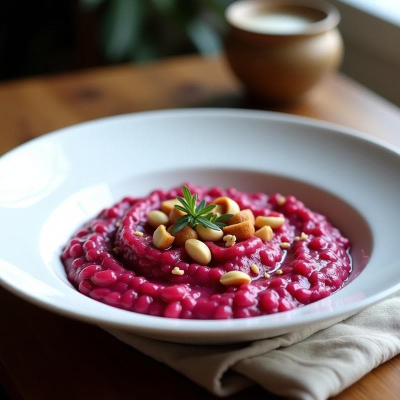 Risotto de Remolacha Vegano: Receta en Olla Rápida con Sabor Terroso y Umami