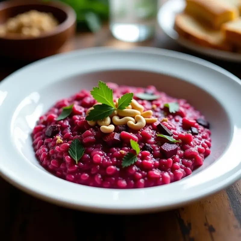 Risotto de Remolacha y Zaatar: Receta en Olla Rápida con Toque Árabe en 25 Minutos