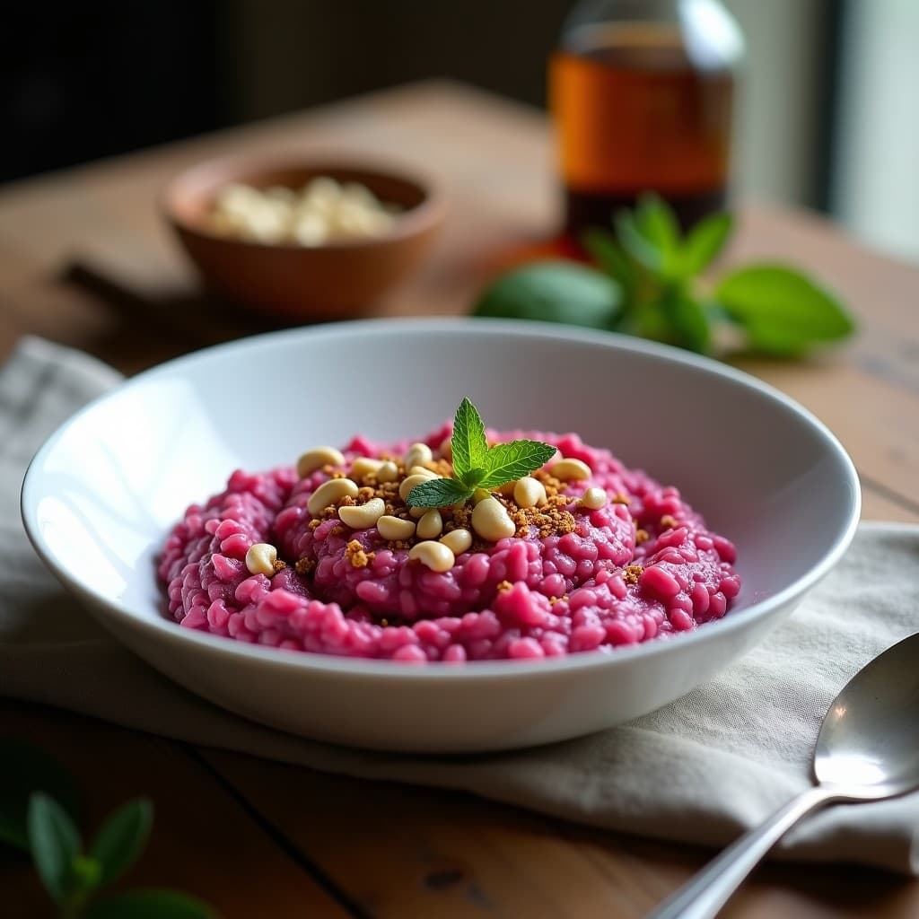 Risotto de Remolacha y Zaatar: Receta en Thermomix con Toque Libanés y Sin Lactosa