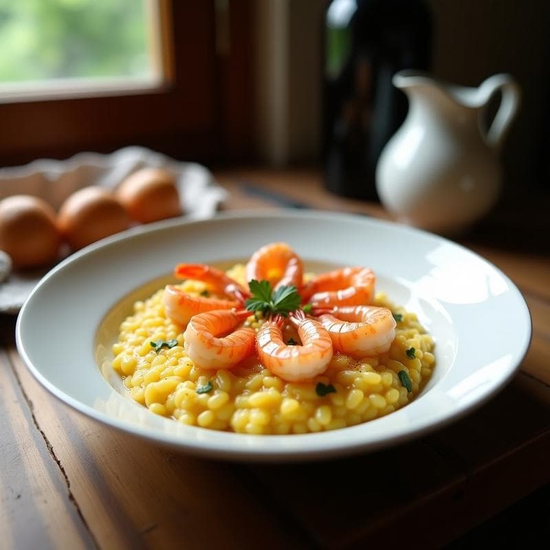 Risotto de Zafarráncho con Gambas: Receta Express en Olla Rápida con Sabor Costero