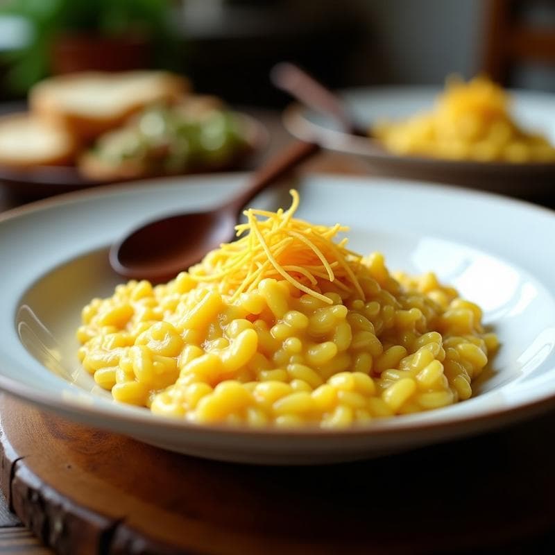 Risotto de Zafarrán y Queso Manchego en Airfryer: Receta Gourmet en 25 Minutos