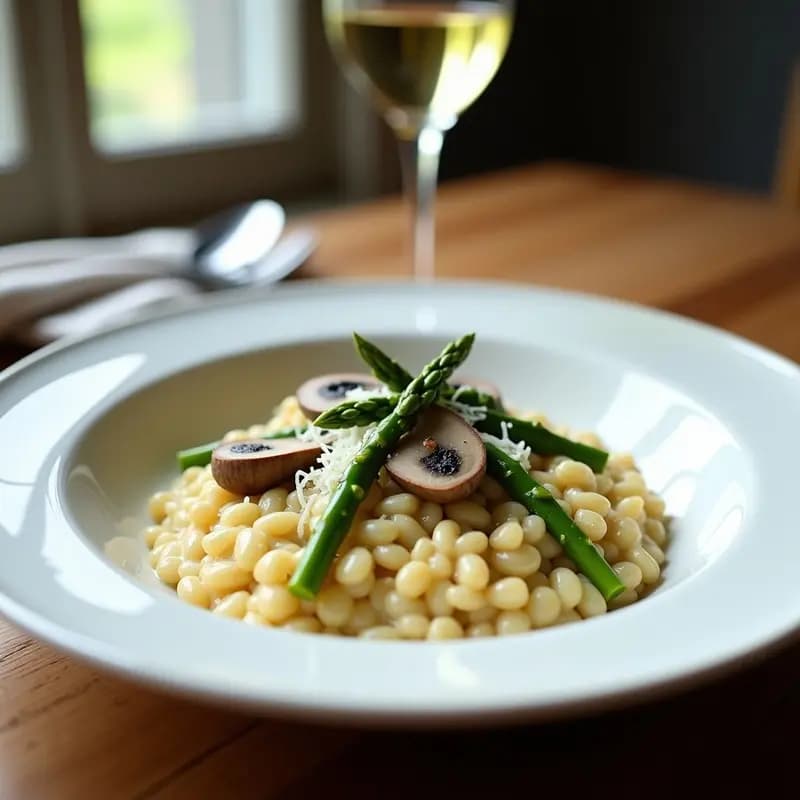 Risotto de Zetas con Espárragos Trigos: Receta Cremosa y Elegante en 30 Minutos