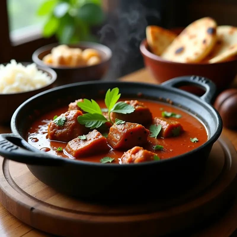 Rogani Josh de Cordero con Cardamomo y Azafrán: Curry Cachemiro Tradicional