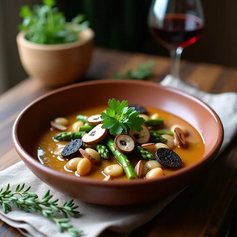 Roganic de Hongos y Espárragos: Receta Croata Gourmet y Sin Lactosa