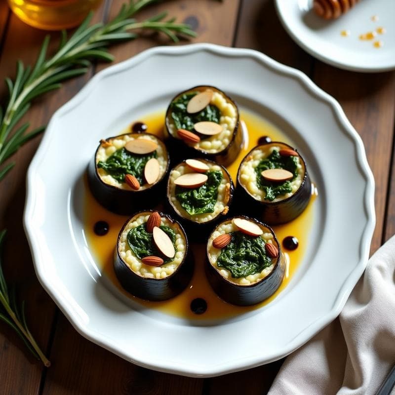 Rolling de Berenjena y Espinacas con Queso de Cabra: Entrante Sin Gluten en 20 Minutos