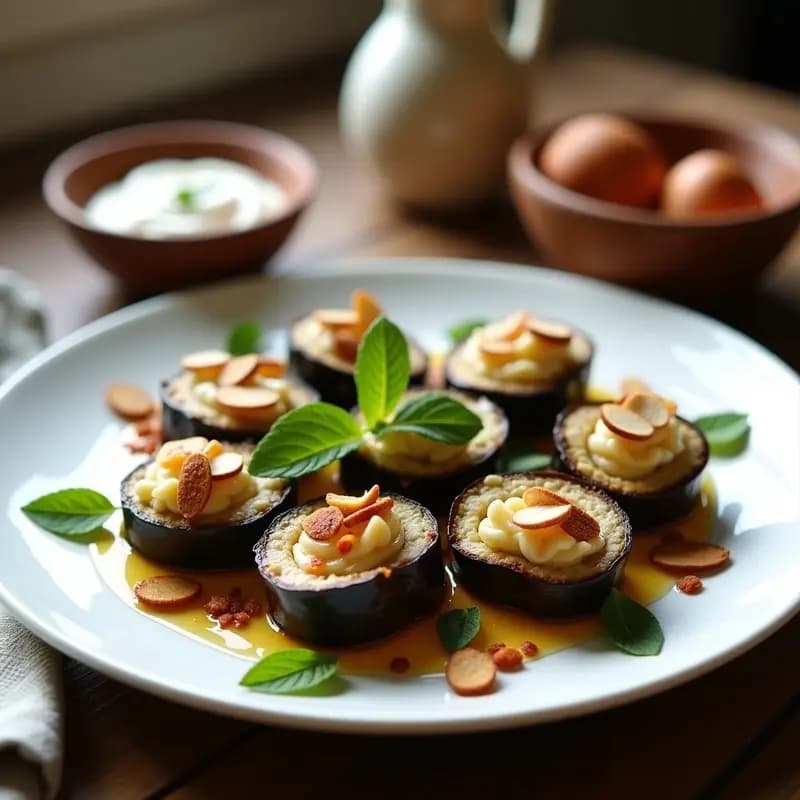 Rollitos de Berenjena Ahumada y Queso de Cáscara: Entrante Chipriota Sin Horno